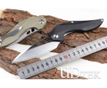 Bear Head two colors G10 handle folding hunting knife UD405230 